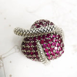 Sterling Silver Serpent Heart Charm Pendant
