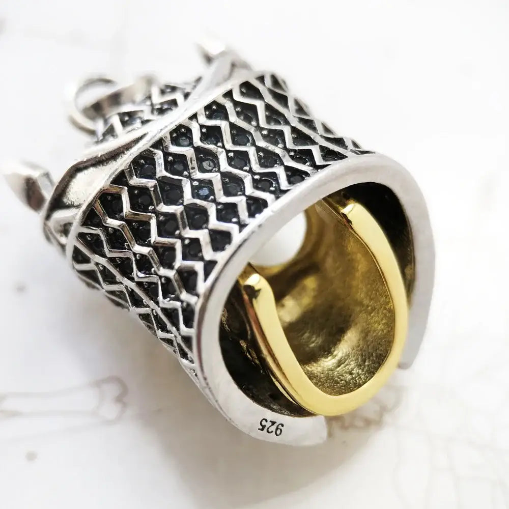 Royal Warrior Skull Charm Pendant