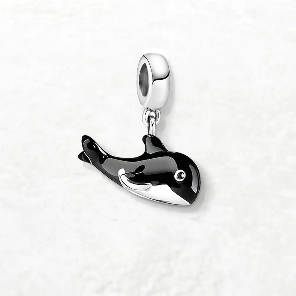 Sterling Silver Orca Pendant Charm