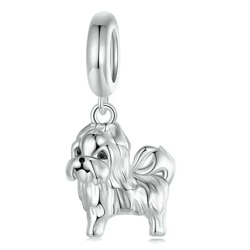 Dog Silver Bracelet Charms