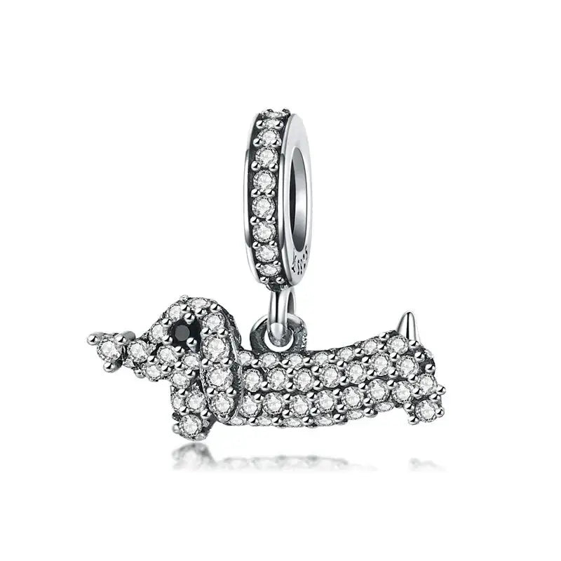 Dog Silver Bracelet Charms