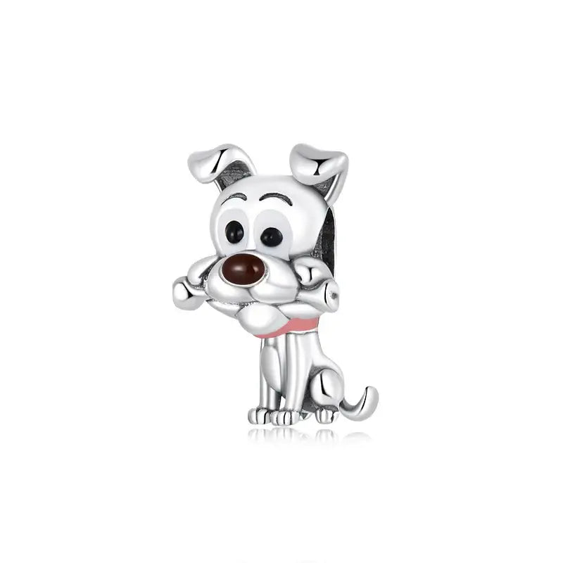 Dog Silver Bracelet Charms