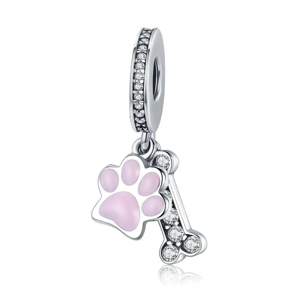 Dog Silver Bracelet Charms