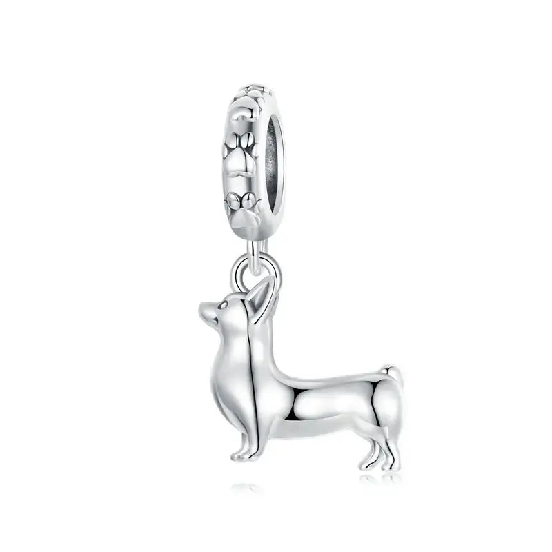 Dog Silver Bracelet Charms
