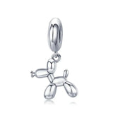 Charms pour bracelet chiens argent en forme de chien avec finition métallique polie pour une touche d’élégance