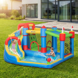 Inflatable castle with paddling pool