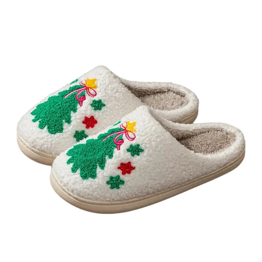 Christmas Tree Winter Slippers