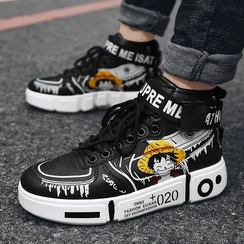 Anime One Piece Luffy Basketball Shoes