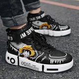 Chaussures basket anime one piece luffy baskets one piece noir en imitation cuir avec semelle antidérapante et design cartoon