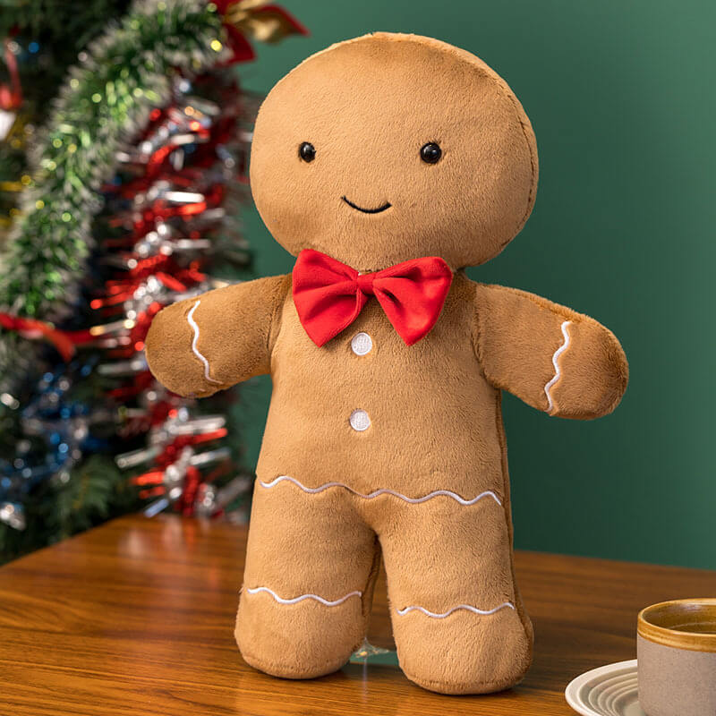 Set di Peluche Festivi Omino di Pan di Zenzero & Igloo (Giocattolo Morbido per le Feste)