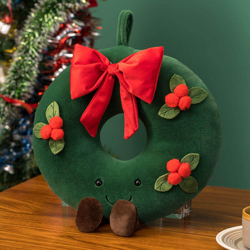 Set di Peluche Festivi Omino di Pan di Zenzero & Igloo (Giocattolo Morbido per le Feste)