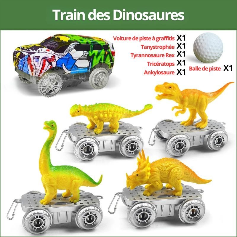 Circuit voiture enfant - Dinosaures