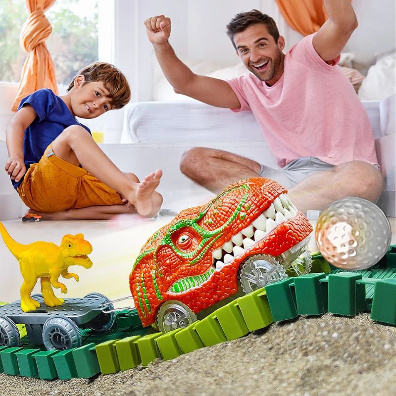 Circuit voiture enfant - Dinosaures