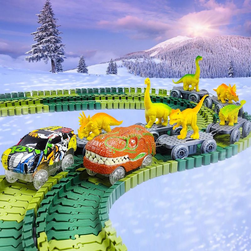 Circuit voiture enfant - Dinosaures