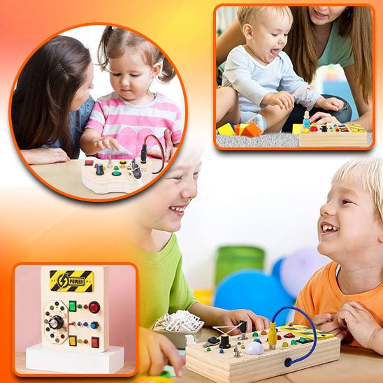 Tableau d'activité Montessori - CircuitDEL™  MANETTE DE JEU - Cadeau Ludique et Éducatif