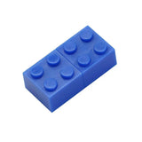 Clé usb en forme de brique lego bleue en plastique avec deux sections emboîtables de six plots chacun, idéale magasins de jouets