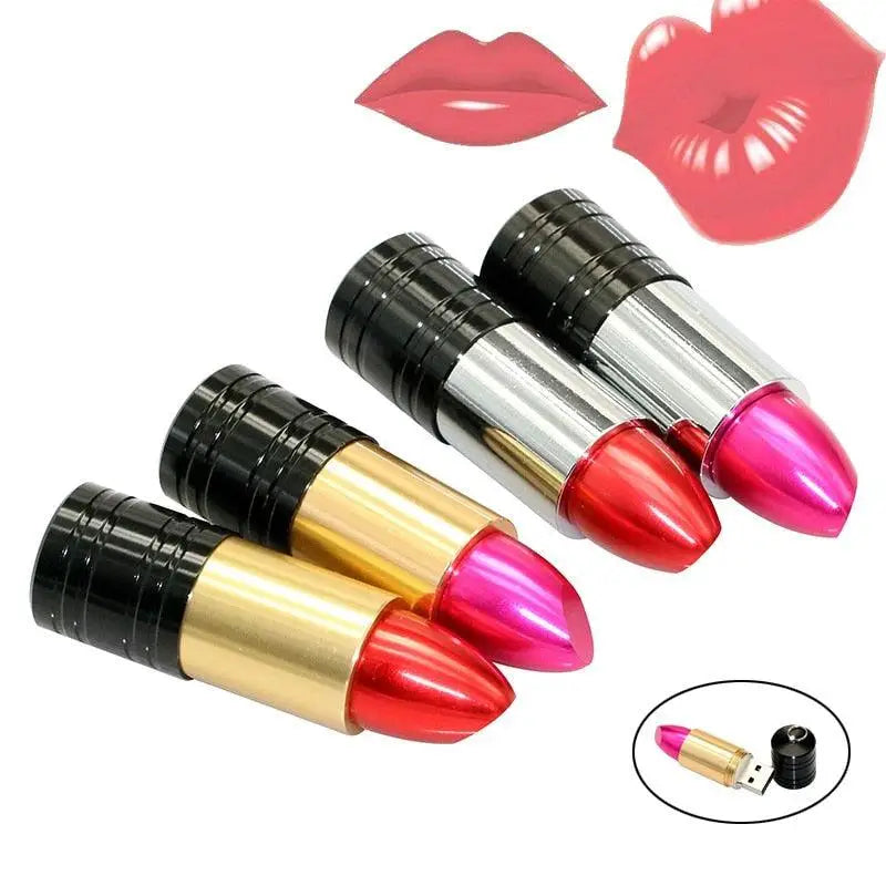 Lipstick-shaped USB flash drive