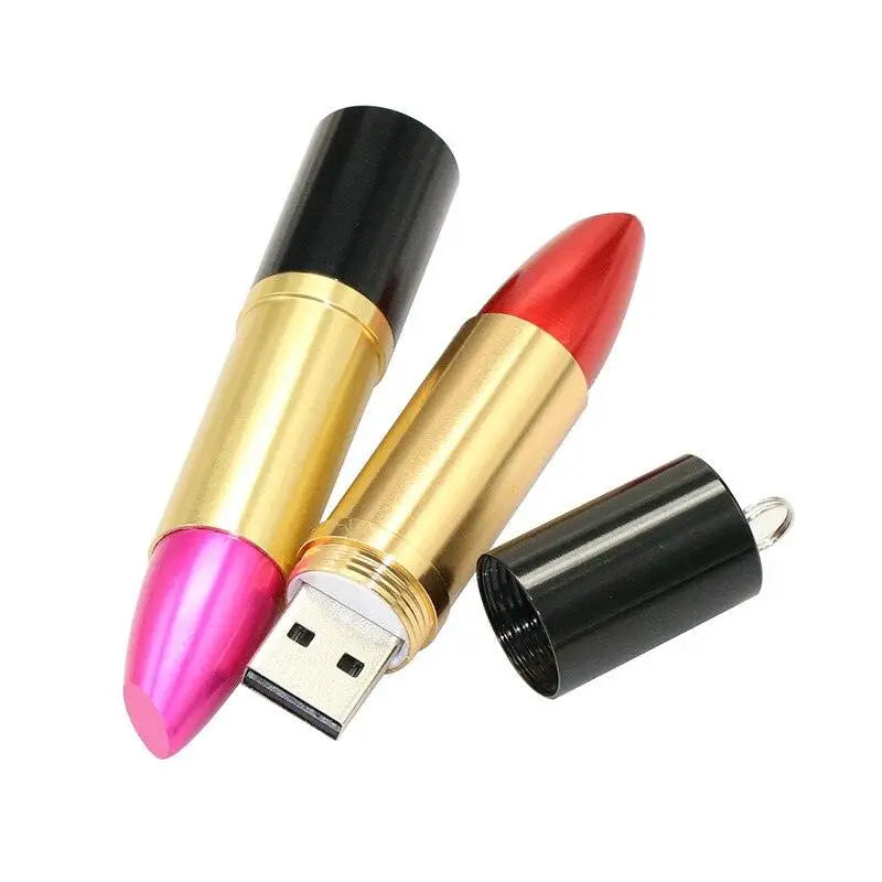 Lipstick-shaped USB flash drive