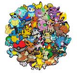 Clips chaussures pokémon résistants à l’eau avec une collection vibrante de stickers colorés variés