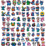 Clips chaussures stitch disney colorés en caoutchouc faciles à installer pour personnaliser chaussures stitch disney