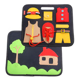 Montessori Quiet Fabric Activity Book (Life Skills Learning)