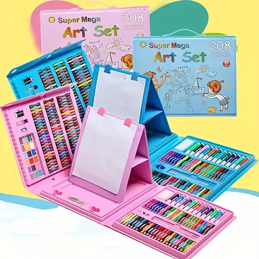 208-Piece Watercolor Felt Tip Pen Drawing Set