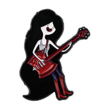 Pin personnage emblématique les pierrefeu guitare électrique rouge bottes rouges collection complète pin’s colorés