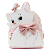Mini sac à dos marie en cuir disney rose et blanc avec nœud en peluche et broderie collection sacs peter pan