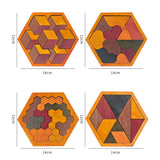 Casse-tête en bois : collection tangrams géométrie