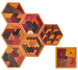 Casse-tête en bois : collection tangrams géométrie