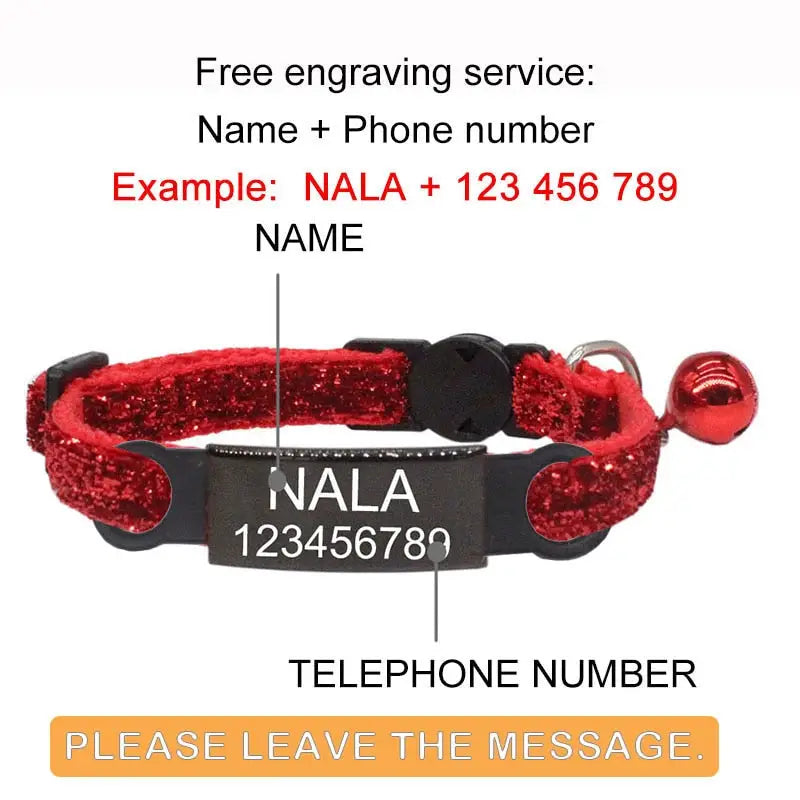 Customizable Engravable Cat Collar