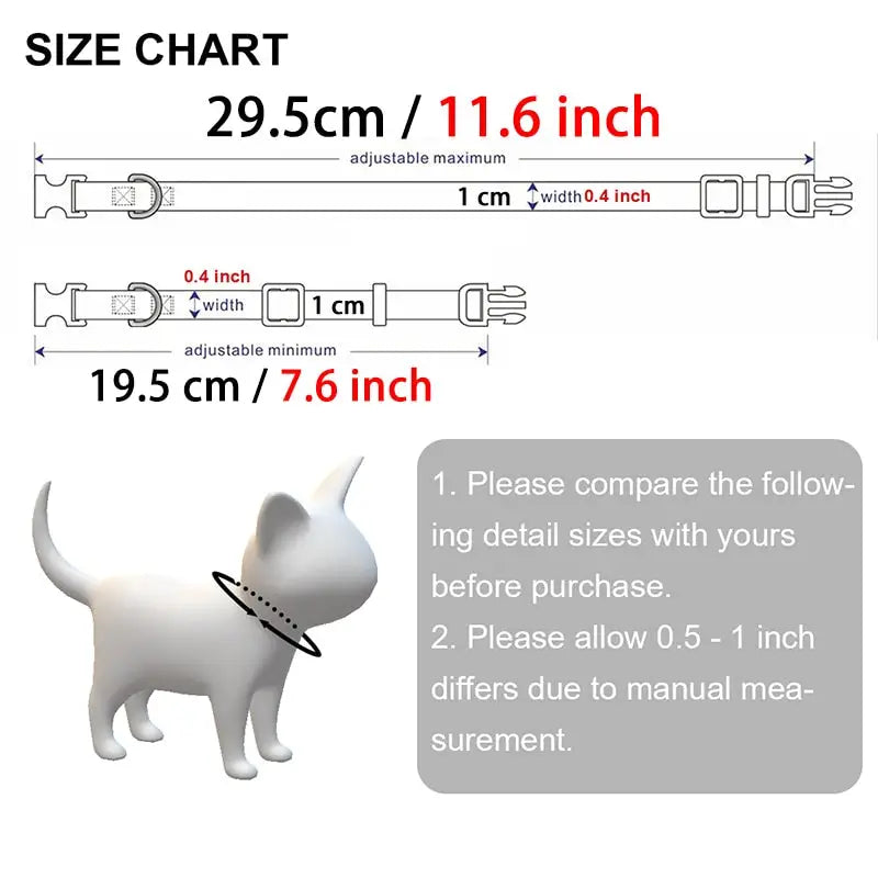 Customizable Engravable Cat Collar
