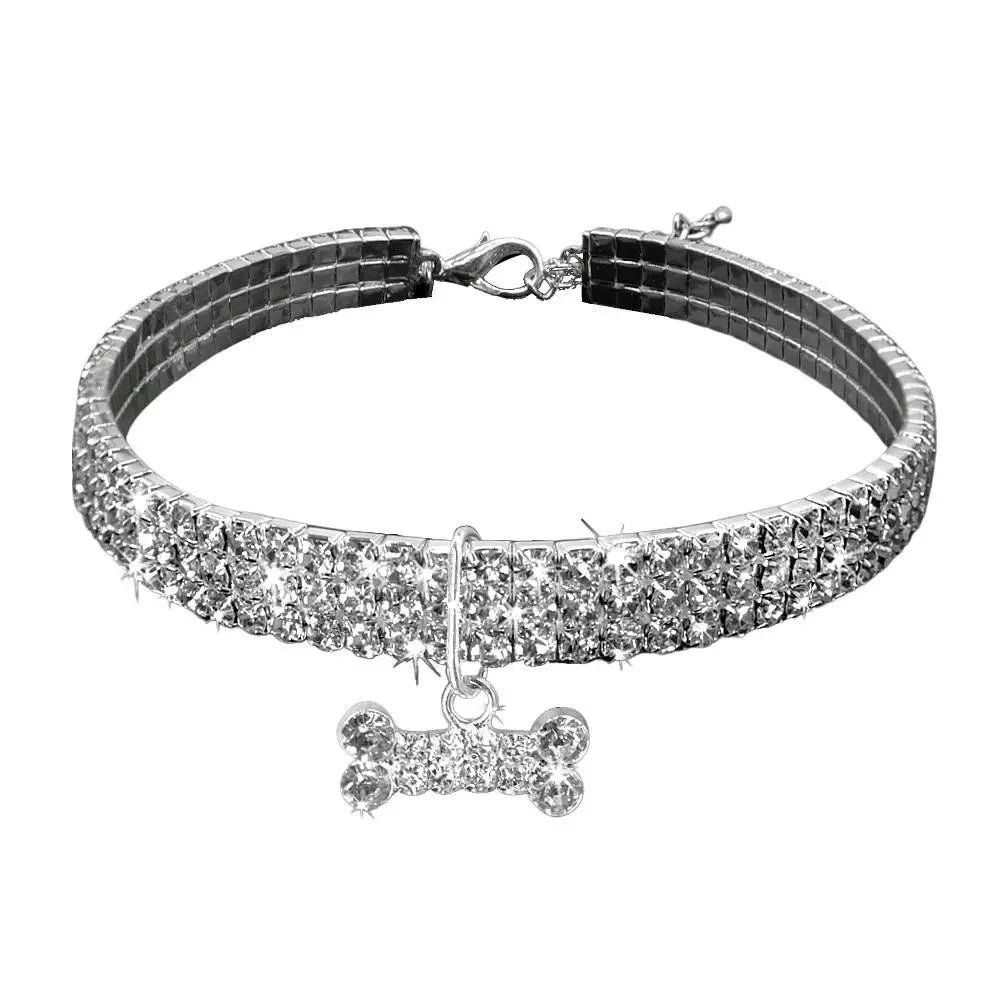 Rhinestone Diamond Dog Collar