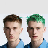 Coloration temporaire cheveux avec cire colorante vert vif et coupe texturée épineuse pour temporaire cheveux halloween