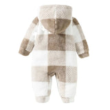 Baby Plaid Hooded Jumpsuit