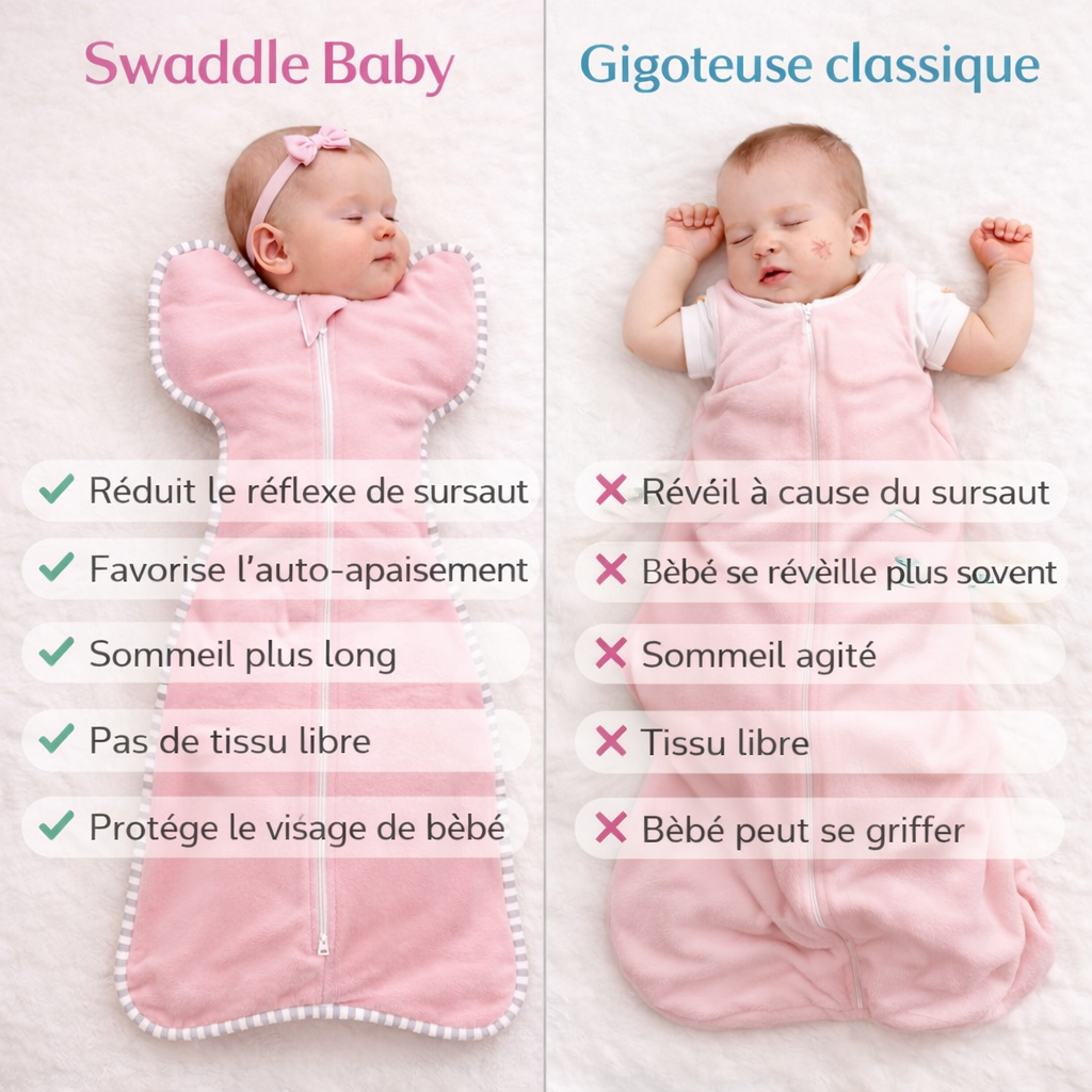 Gigoteuse emmaillotage pour bébé - SWADDLE BABY (2 ACHETÉS + 1 GRATUIT)