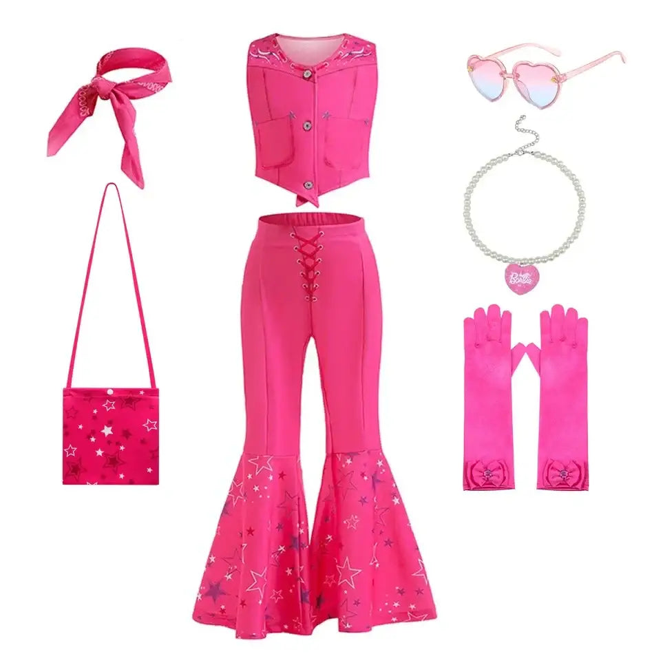Costume cosplay Pink Cowgirl de Barbie Rose disponible au magasin de jouets