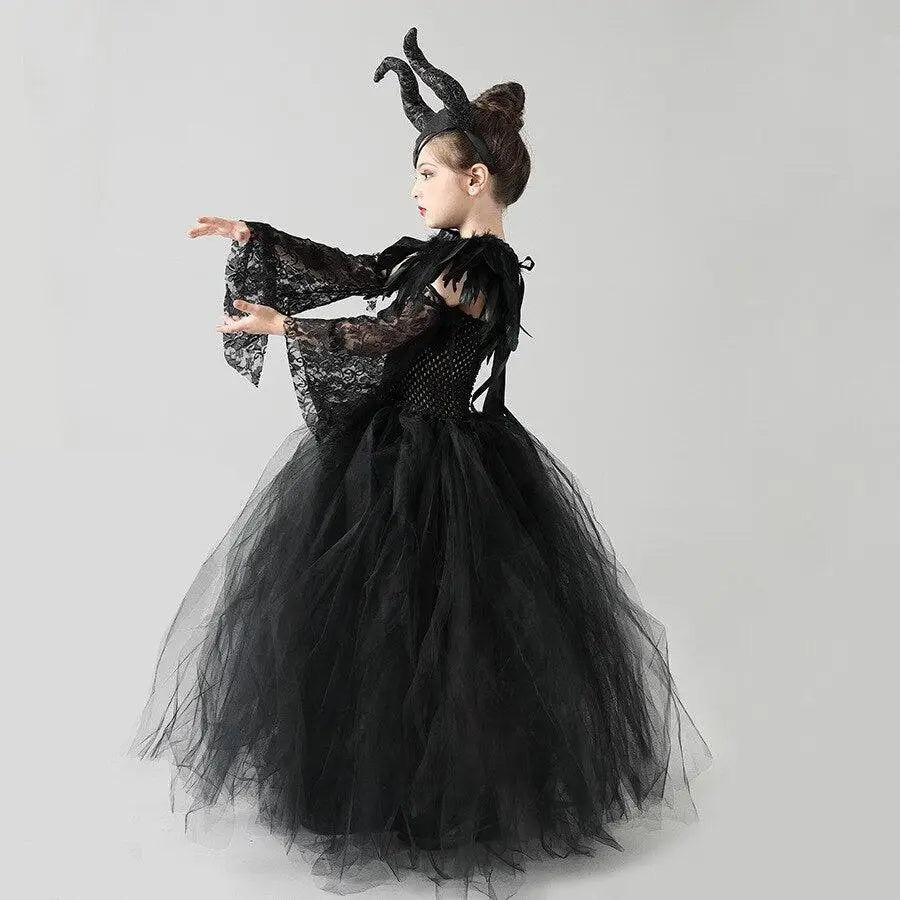 Girls' Maleficent Fancy Dress Costume