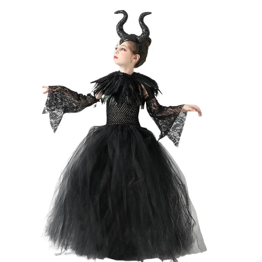 Girls' Maleficent Fancy Dress Costume