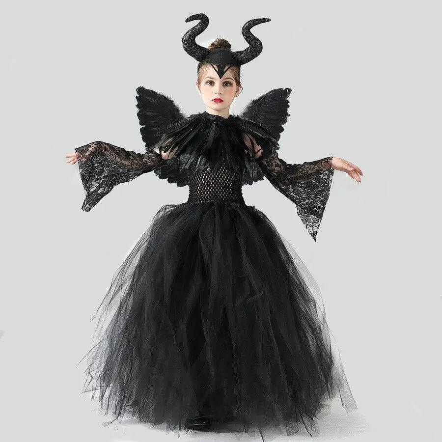 Girls' Maleficent Fancy Dress Costume