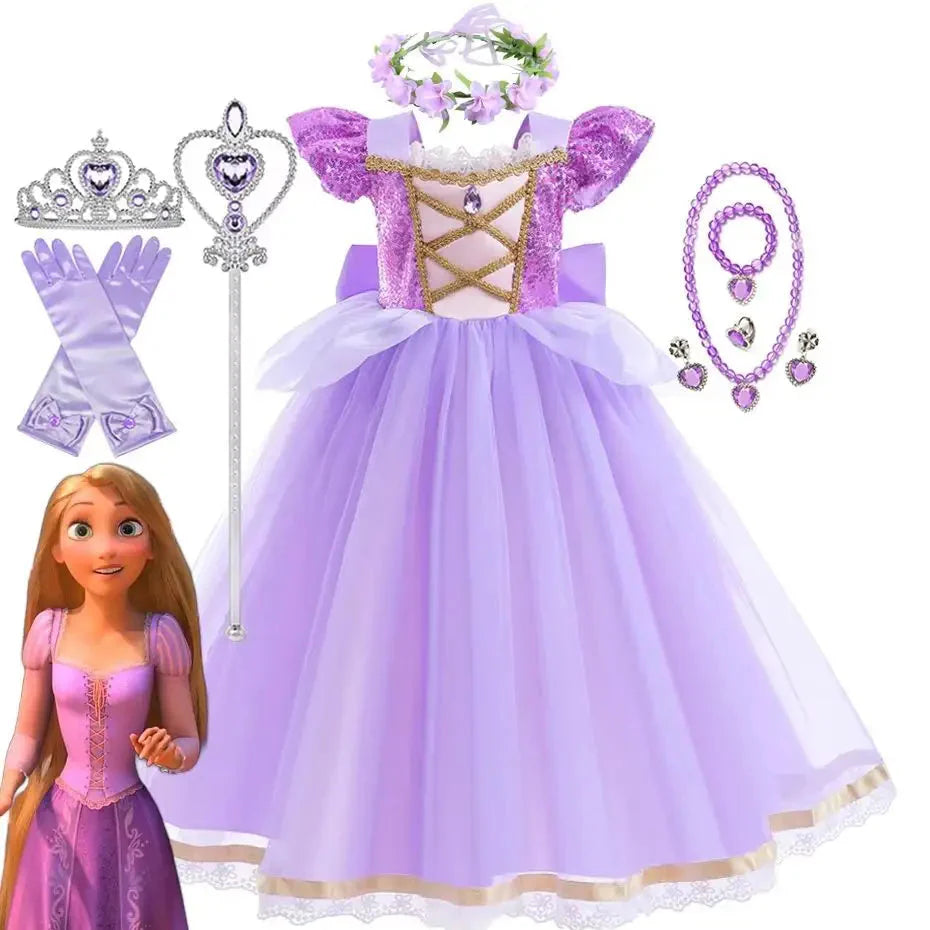 Princess Rapunzel Costume Kids Ball Gown