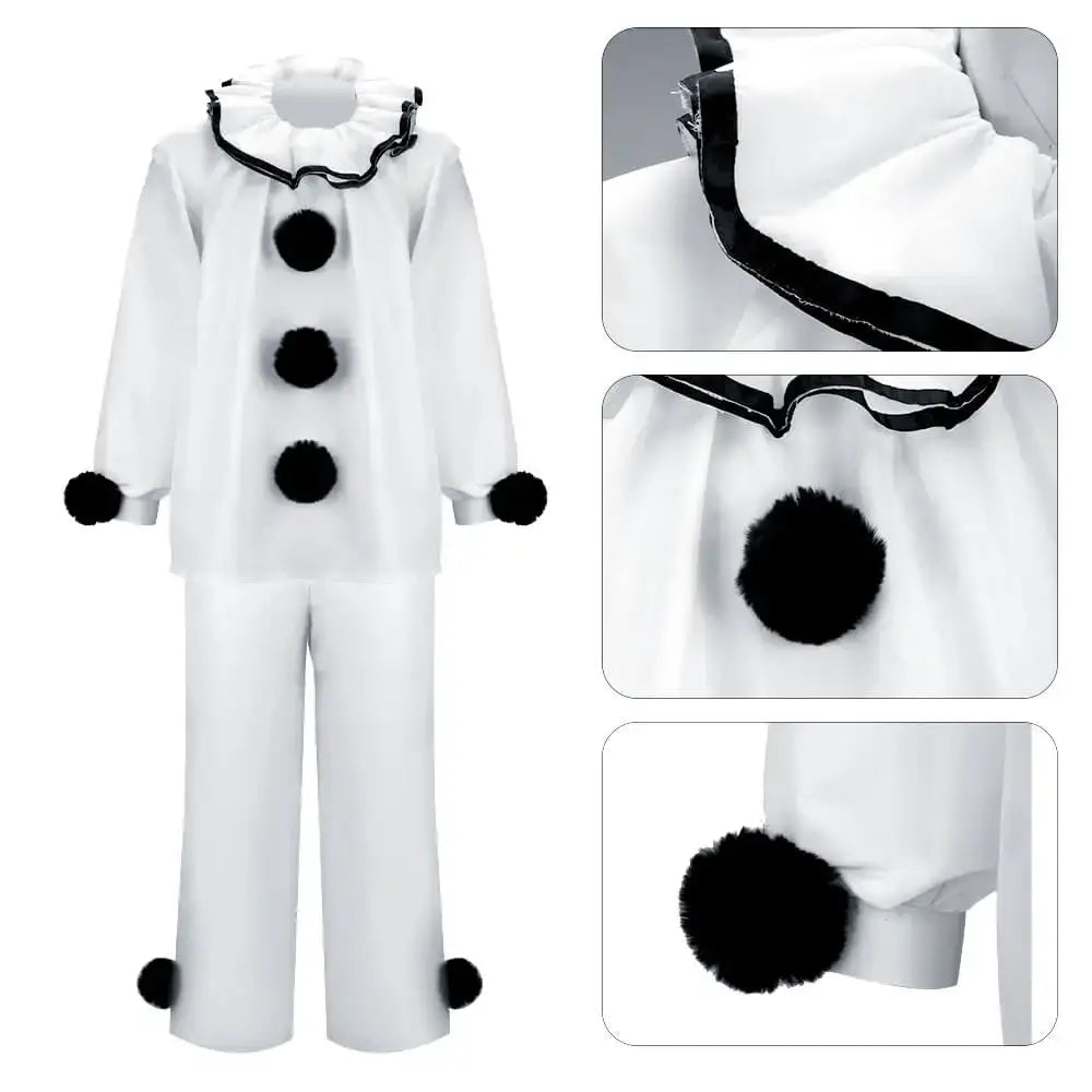 Horror Pierrot Clown Costume