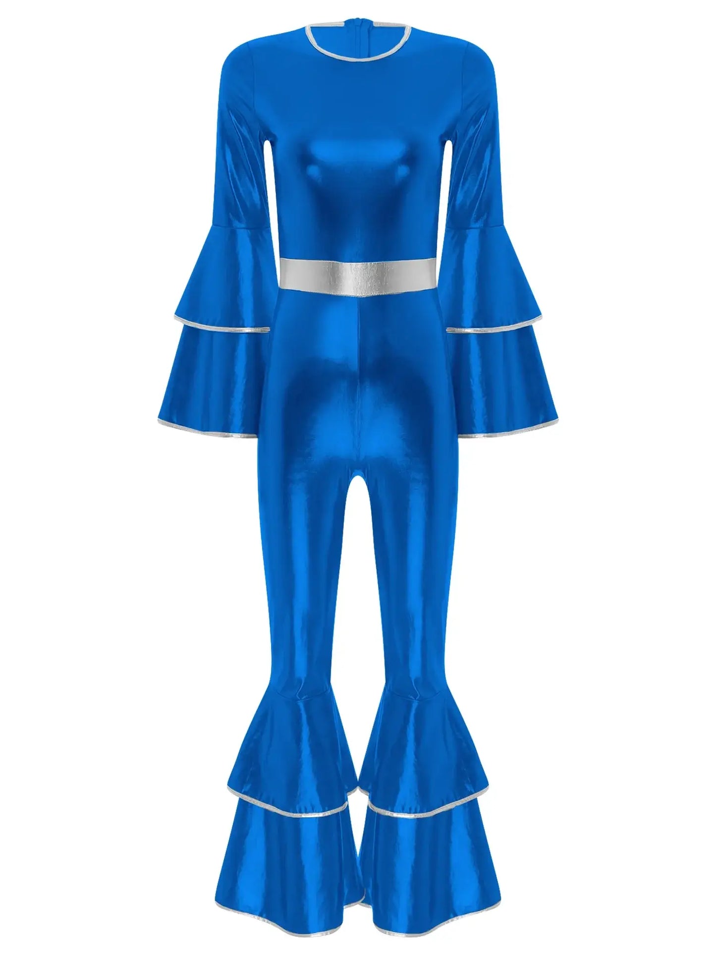 Shimmering Metallic Disco Costume for Women
