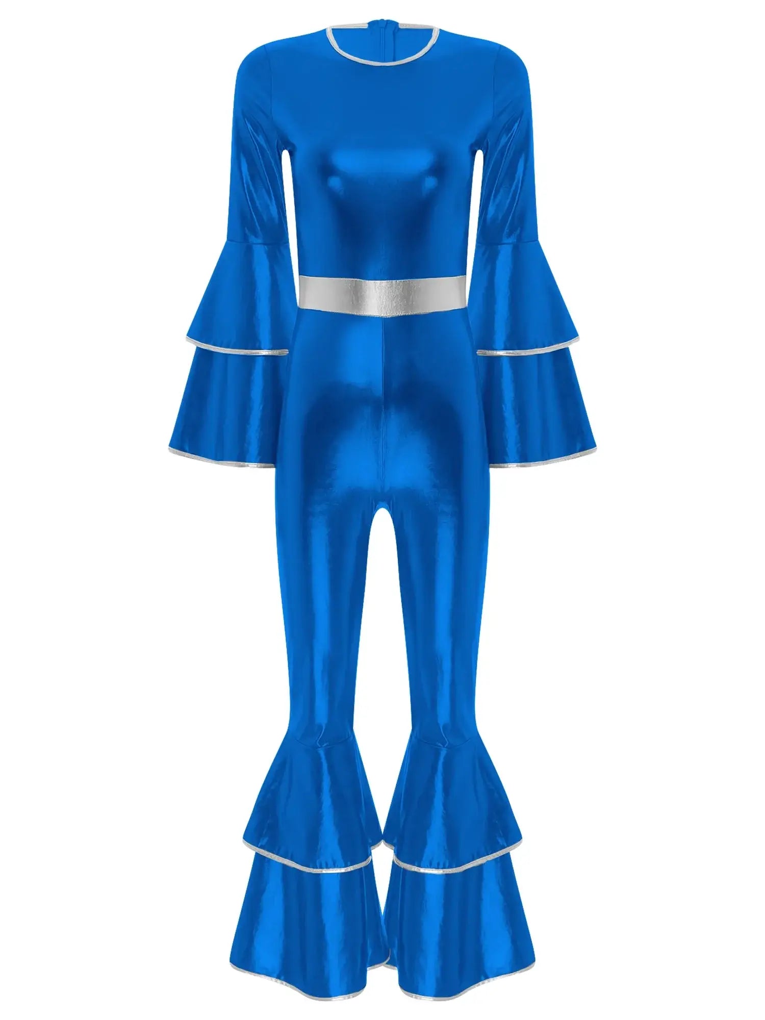 Shimmering Metallic Disco Costume for Women