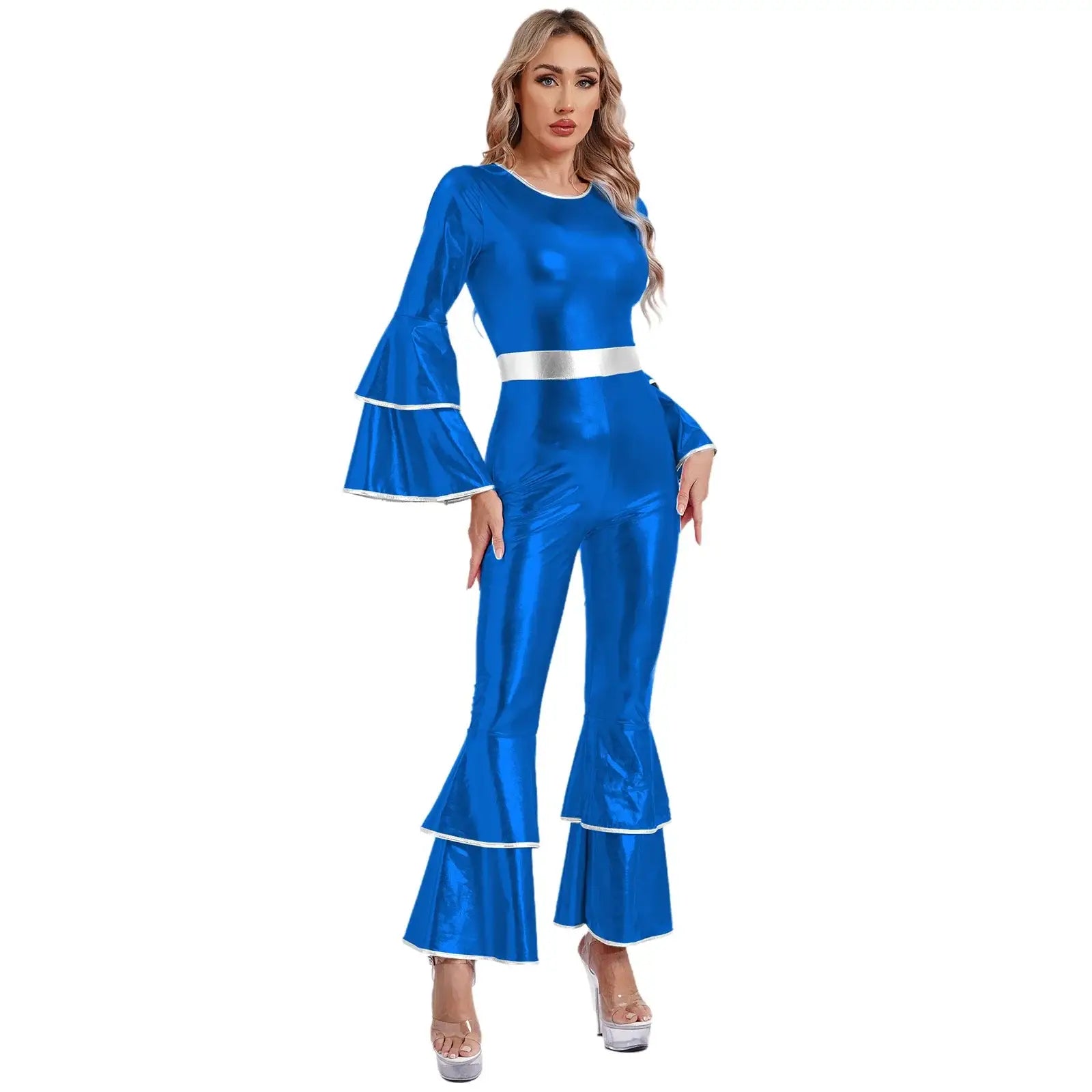 Shimmering Metallic Disco Costume for Women