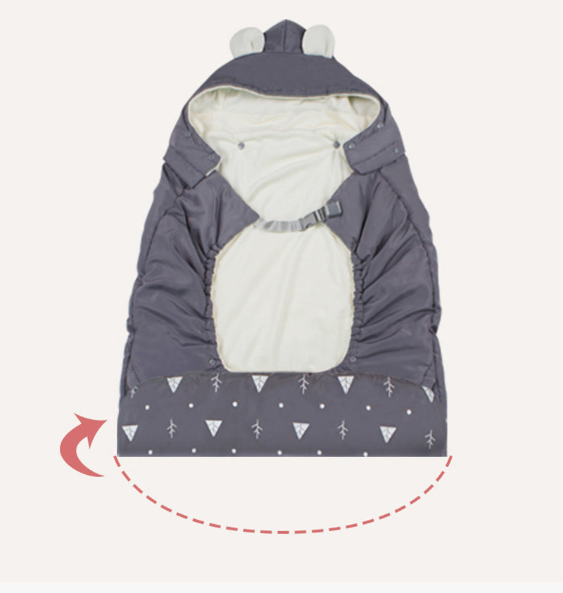 Sacco Termico Universale Invernale & Coperta per Passeggino (Pile Antivento)