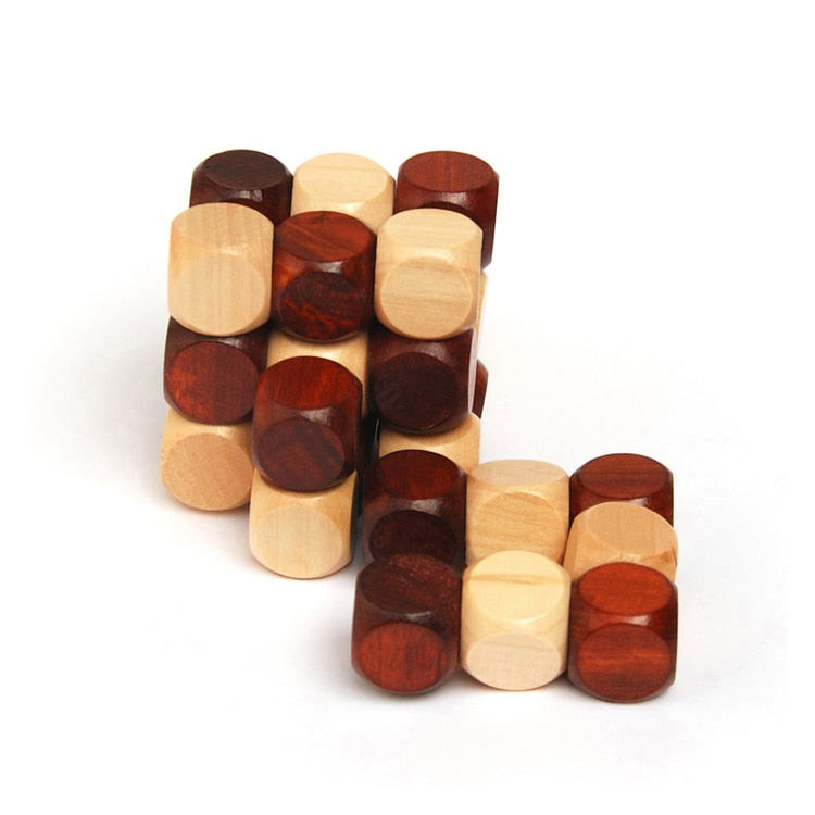Casse-tête en Bois Cube Serpent