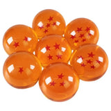 Orange boules de cristal dragon ball avec finition translucide et étoiles rouges pour décoration collectionnable