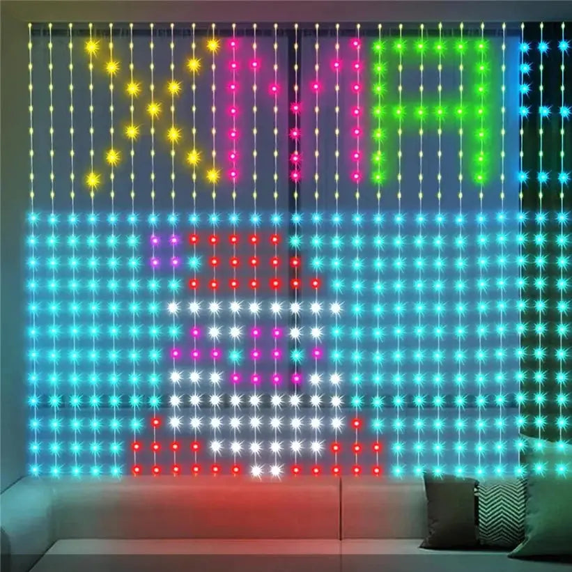 Programmable Light Curtain Decoration