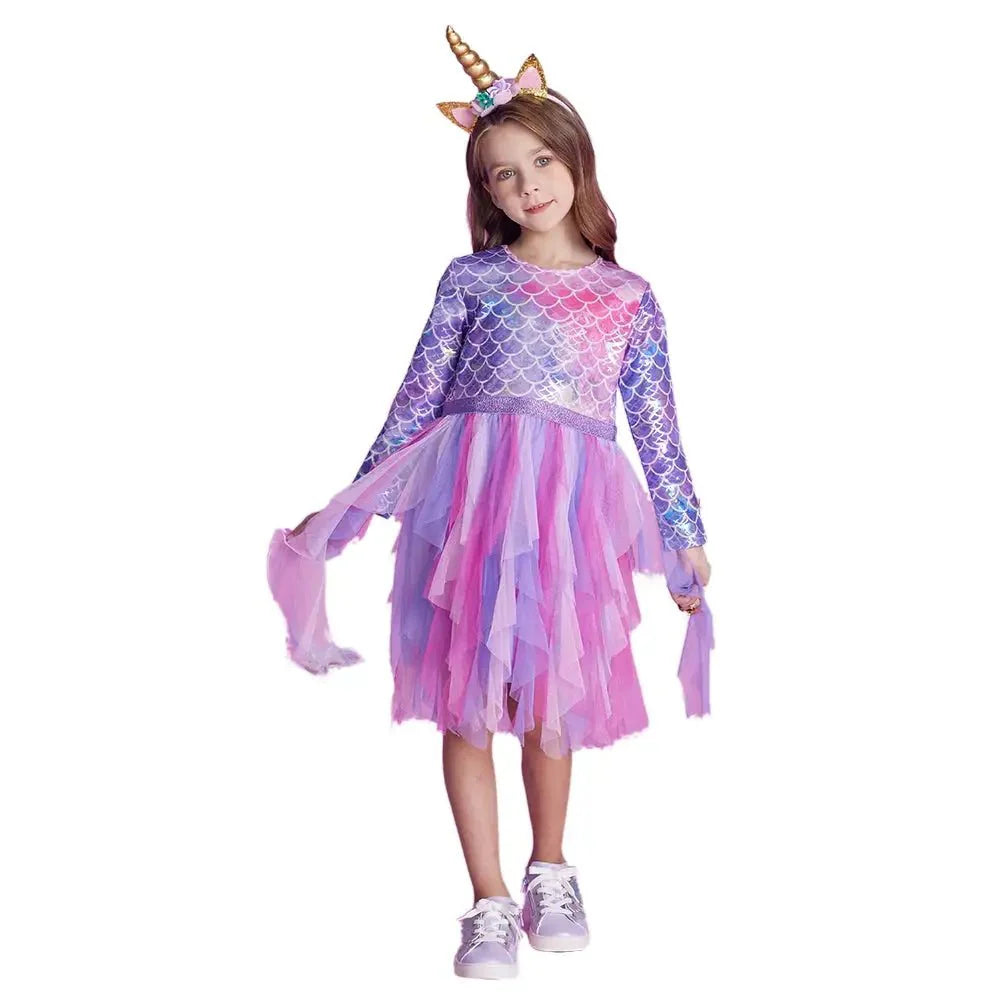 Kids Mermaid Dress Costume
